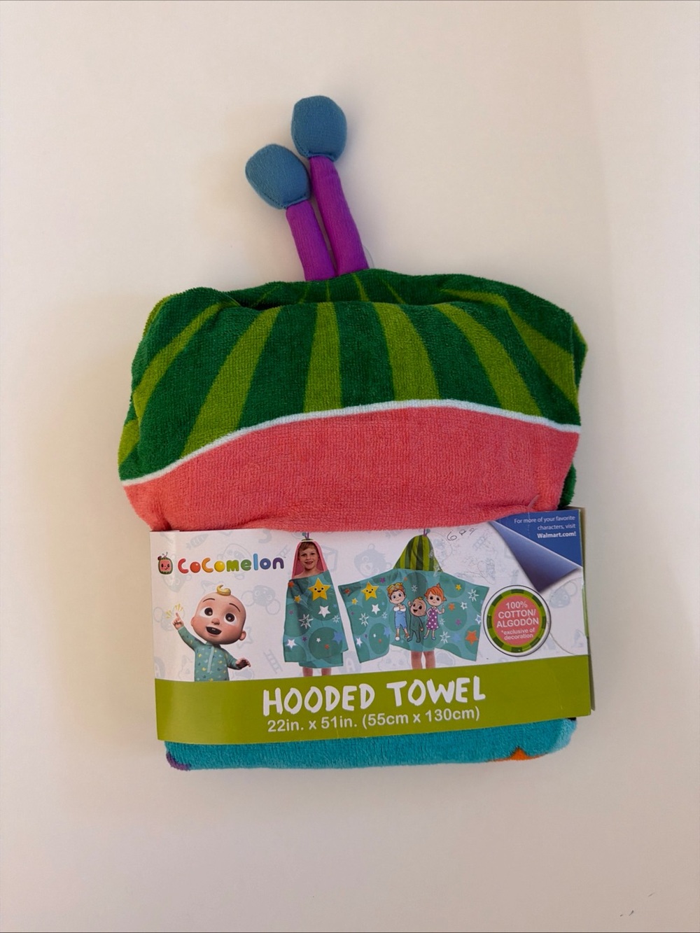 Cocomelon Hooded Towel 100% Cotton New